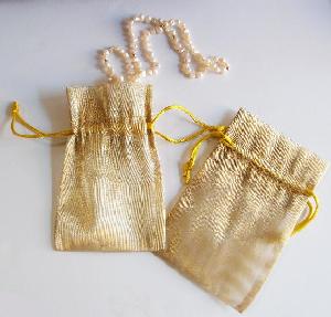 Metallic Mesh Bag