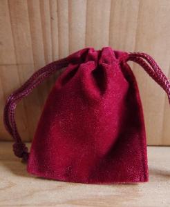 Burgundy Velvet Bags 2x2.5 Bulk - 100pcs/pack. 1 pack minimum.