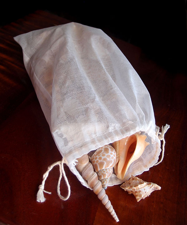 Natural Muslin Bags with Cotton Drawstring 8x12 - 8" x 12"