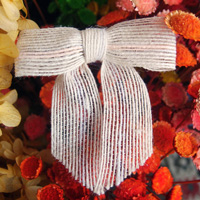Bleached White Jute Pre-tied Bow