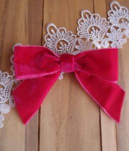 Hot Pink Velvet Bow