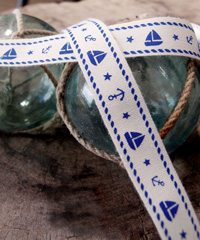 Nautical Printed Cotton Ribbon