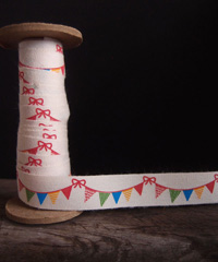 Party Banner Printed Cotton Ribbon