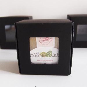 Black Tab Lock Folding Boxes with Window  3 x 3  -  3 x 3 x 2H