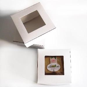 White Tab Lock Folding Boxes with Window 5 x 5 -  5 x 5 x 2H