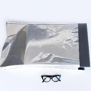 Silver Metallic 15 " x 22 3/8" Adhesive Merchandise Bag - 15 " x 22 3/8"