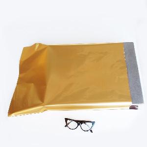 Gold Metallic 15 " x 22 3/8" Adhesive Merchandise Bag - 15 " x 22 3/8"