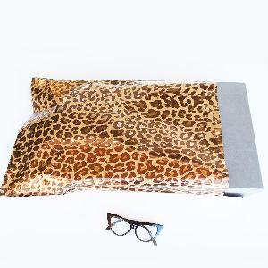 Leopard Pattern 15 " x 22 3/8" Adhesive Merchandise Bag - 15 " x 22 3/8"