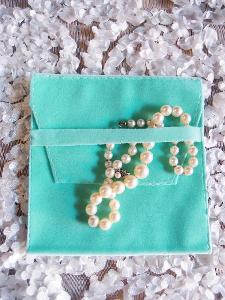 Blue Velvet Flapover Jewelry Pouch 4 x 4