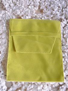 Green Velvet Flapover Jewelry Pouch 5 x 6