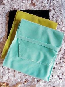 Blue Velvet Flapover Jewelry Pouch 5 x 6