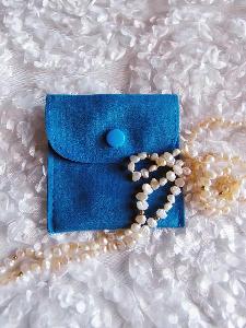 Velvet Jewelry Pouch with Snap Fastener - 3" x 3"