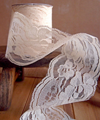 Ivory Chantilly Lace Ribbon - 3" x 10Y