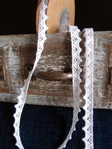 White Cotton Lace Ribbon - 1/2" x 10Y