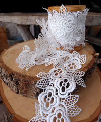 Embroidery Floral Lace Ribbon - 3" x 5Y