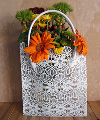 Stiffened Lace Tote Bag