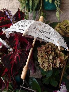 Battenburg Lace Parasol 12"  - 30cm W x 10"H  