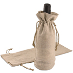 Linen Wine Bag with Jute Cord