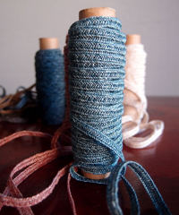 Blue Faux Linen Braided Cord