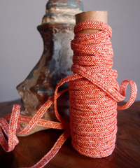 Orange Faux Linen Braided Cord