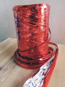 Metallic Red Raffia - 5mmx50 meters