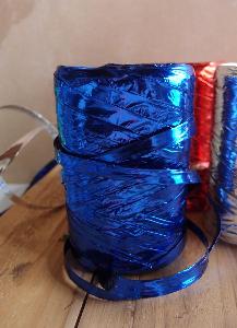 Metallic Blue Raffia - 5mm x 50 meters