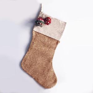 Burlap Stocking w/ Canvas Cuff 24 inch - 6/pk