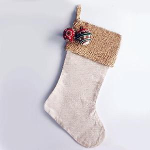 Canvas Stocking w/ Burlap Cuff 24 inch - 6/pk