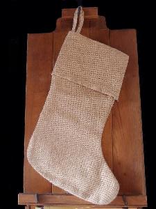 Jute Stocking with Cotton Lining 17 inch - 8"W x 17"H x 12"Bottom Width