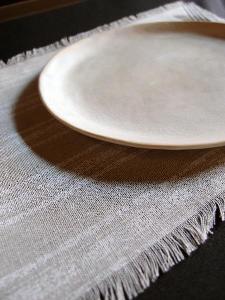 Linen Place Mat White Stripes - 15.5" x 11.5"