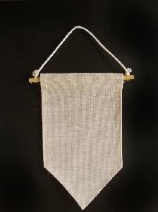 Jute Blend Hanging Wall Pennant Banner - 6" x 10"