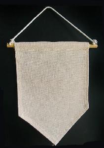 Jute Blend Hanging Wall Pennant Banner - 8" x 12"