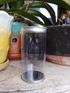 Clear Cylinder with Tin Lid - 2" x 4"