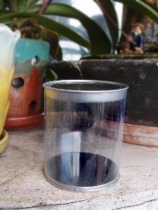 Clear Cylinder with Tin Lid - 3" x 3.4"