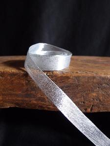 Silver Metallic Wired Ribbon