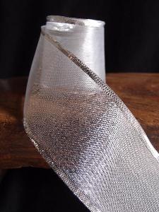 Silver Metallic Wired Ribbon