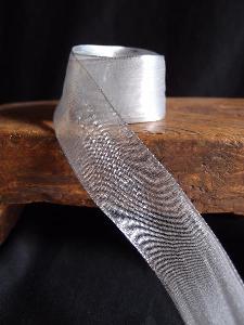 Silver Metallic Wired Ribbon