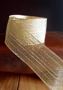 Gold Metallic Wired Ribbon