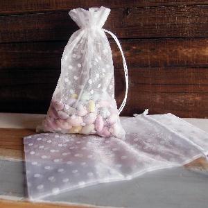 Polka-dot Print Bags - 12 pc/ pack. 1 pack minimum.