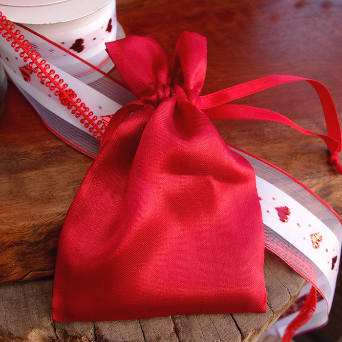 Satin Ribbon String Bags - 12 pc/ pack. 1 pack minimum.