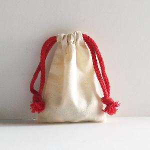 Natural 4x6 Cotton Canvas Drawstring Bags   - 4" x 6"