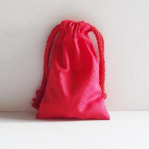 Red 4x6 Cotton Canvas Drawstring Bags   - 4" x 6"