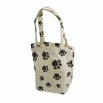 Paw Print Cotton Bags - 5" x 5" x 2"