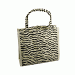 Zebra Print Cotton Bags - 7" x 6" x 2.75"