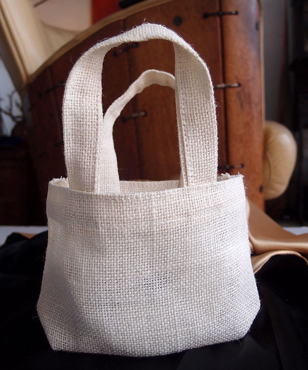 Gusset Jute Bags - 5" x 5" x 2"