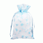 Flocked Baby Shower Favor Bags Blue - 12 pc/ pack. 1 pack minimum.