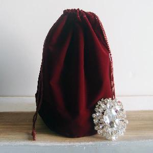 Round Gusset Velvet Bags - 12pcs/pack