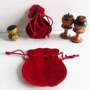 Red Velvet 3" Round Bags - 12pcs/pack