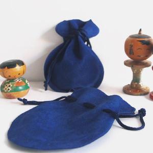 Royal Blue Velvet 3" Round Bags - 12pcs/pack