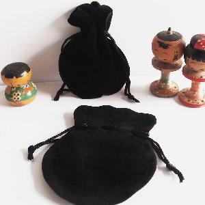 Black Velvet 3" Round Bags - 12pcs/pack